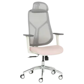 Директорски стол АНГЕЛА- меш, дамаска, силиконови колелца