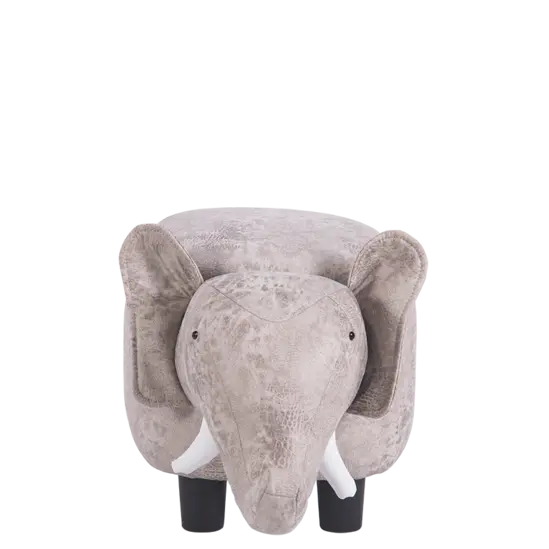 Табуретка детска с ракла слон-снимка на главата на слона
