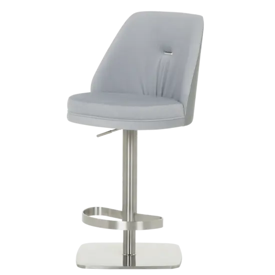 Бар стол ХЕЛЕНА- Основата от полирана неръждаема стомана