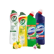Комплект Хигиена Universal –Абразивен  препарат Cif крем 500 мл и почистващ препарат Domestos 750 мл