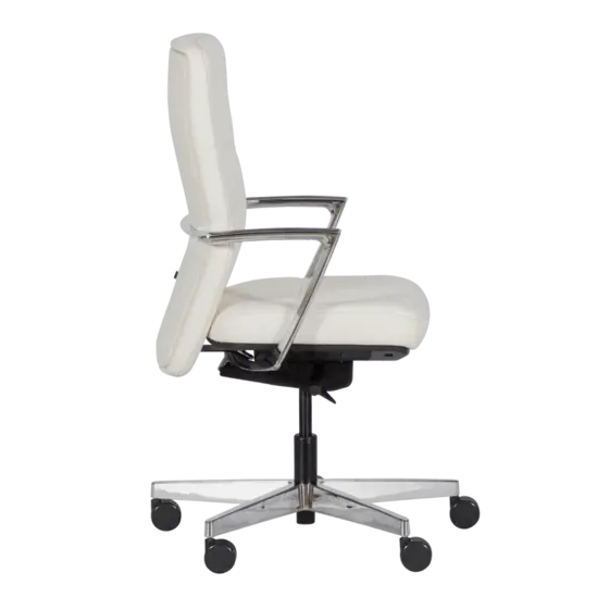 Работен стол СЕМЕЛА-сниман отстрани, хромирана кръстачка