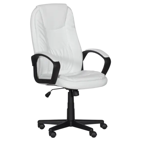 Директорски стол ЯСЕР- бяла еко кожа