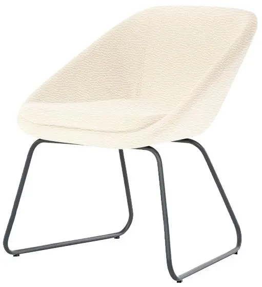 Посетителски стол КОСАРА ALT 20B - бежов, сниман от десен ъгъл, приближен