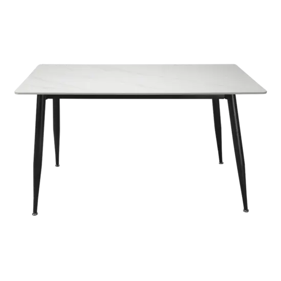 Трапзна маса ДЕАНА- черни крака, бял плот