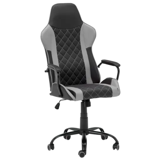 Геймърски стол ДЪСТ- снимка отпред, два цвята еко кожа