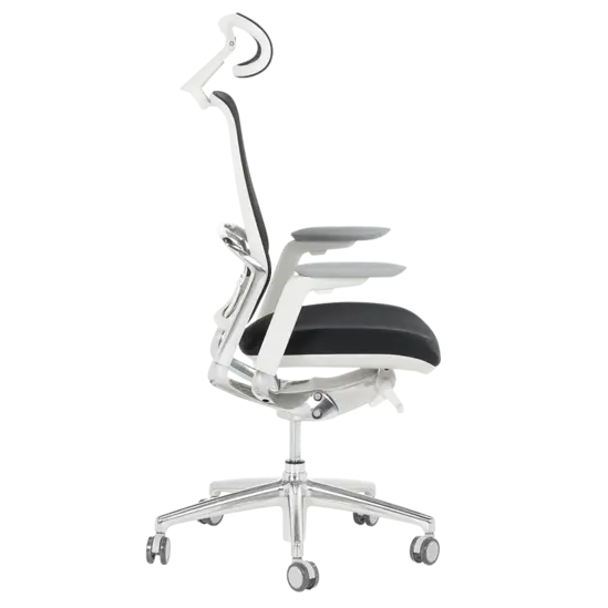 Работен стол СЕЛЕНА-снимка отстрани, лумбална опора