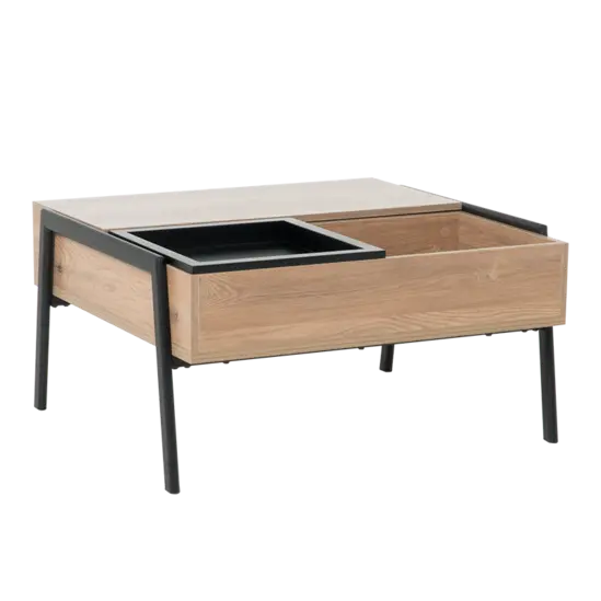 Холна маса БИЛИНА- черни крака, МДФ плот 