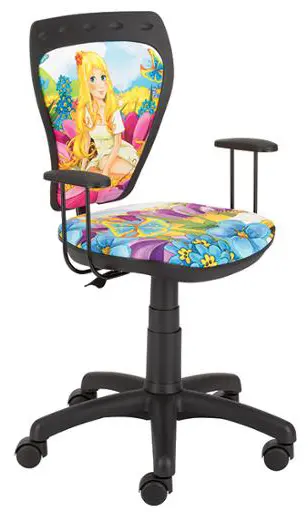 Детски стол Flower girl-черна база