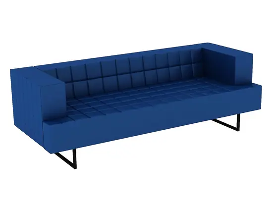 Диван триместен ГОРУБЛЕ FRE 03 - сниман в цял ръст, тъмно син на цвят