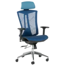 Дирексторски стол ЛУСИЯ- снимка отпред, син цвят