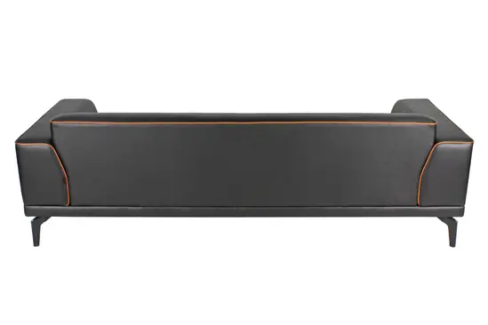 Триместен диван САМУИЛ SOLO 03 - снимка в гръб, черен цвят