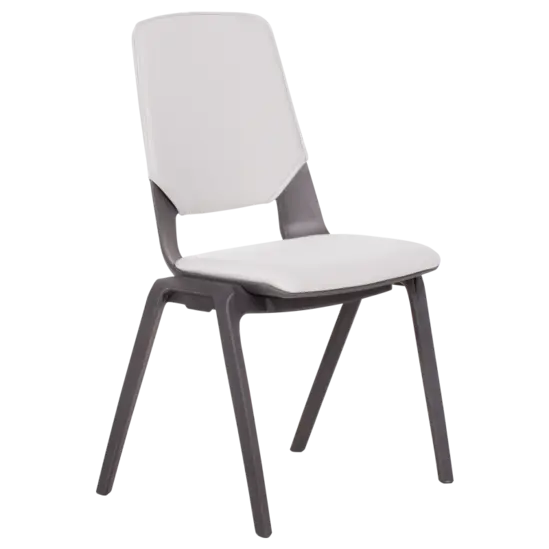 Посетителски стол ЛЕВЕНА- бял цвят