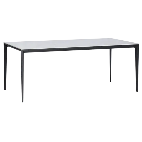 Трапезна маса ДАМЯН- бял плот, черни крака