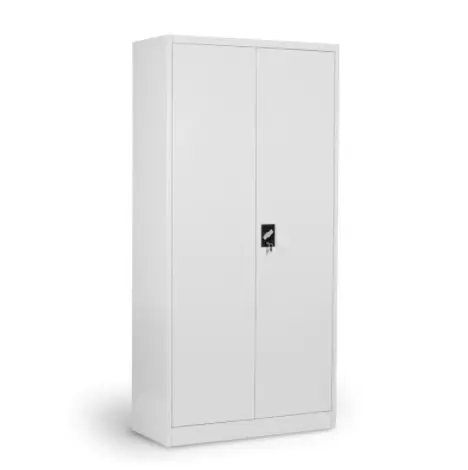 Архивен шкаф BTL E с 5 отделения 185х80х40 см-сив, затворен, сниман под ъгъл