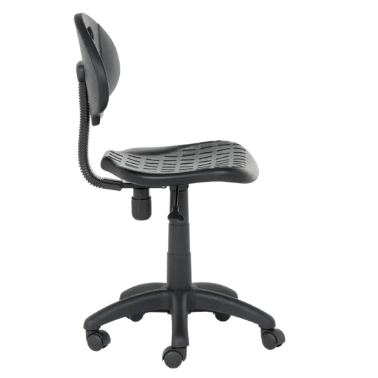 Работен стол СОНАТА- снимка отстрани, черен полипропилен