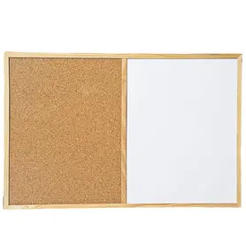 Комбинирана дъска 60х90 см с дървена рамка- две различни страни