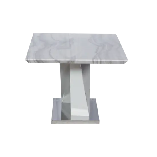 Трапезна маса ВЕРЖИ- снимка отстрани, сив цвят