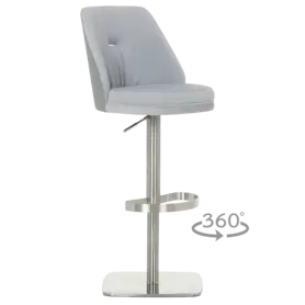 Бар стол ХЕЛЕНА- сив цвят, дамаска