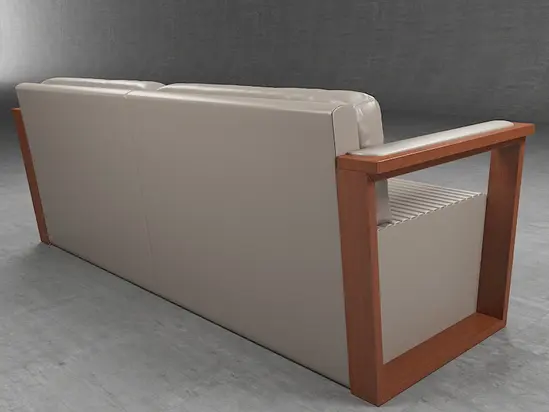 Диван триместен ДРАМА NORMA 03- сниман отдясно, бял цвят на кожата