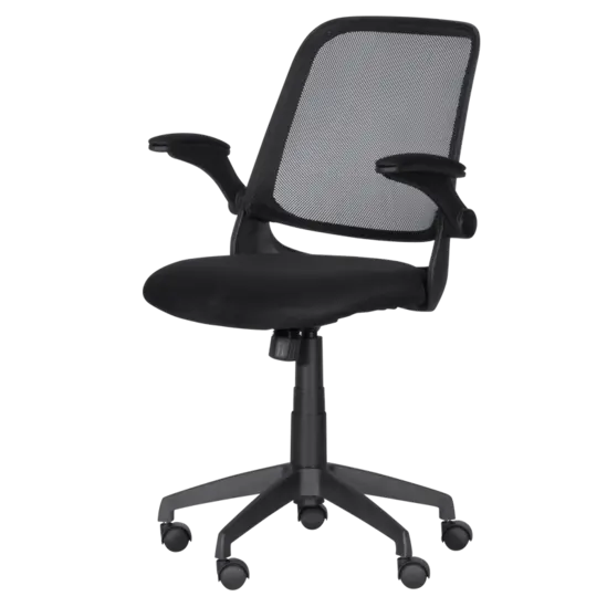 Работен стол АЛЕНА- подвижни подлакътници, черна база