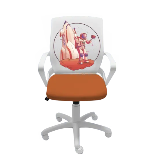 Детски стол АСТРО - бял полипроилен