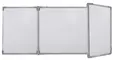 Бяла магнитна дъска 120х480 см тройна с алуминиева рамка - снимка на дъската отпред, разгъната