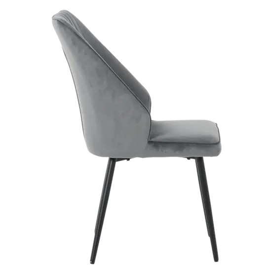 Трапезен стол МЕДЕЯ-сив цвят дамаска