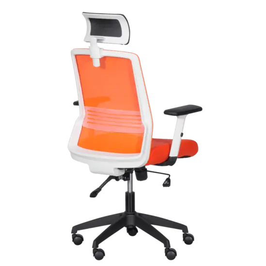 Директорски стол АНУШ-сниман отзад, бяла рамка