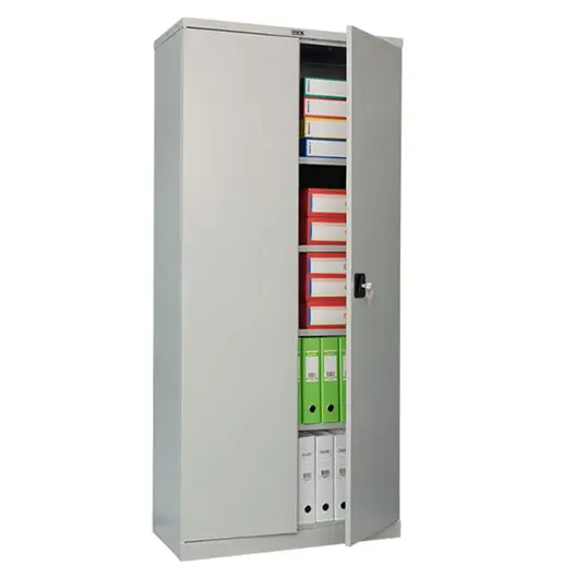 Отворен Архивен шкаф PMT с 5 отделения 200x85x40 см с наредени класьори вътре