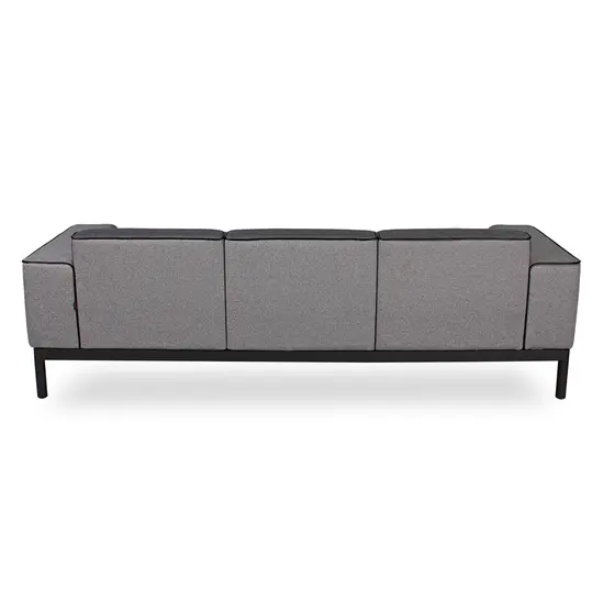 Диван триместен ГЕОРГИ VNS 03 - снимка в гръб, сив на цвят