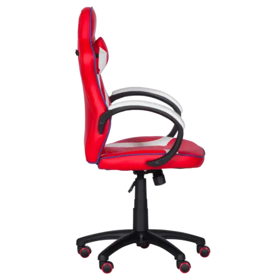 Геймърски стол МАРВЕН-сниман отстрани, черен полипропилен база