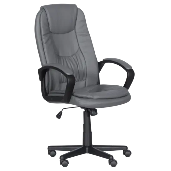 Директорски стол ЯСЕР- снимка отстрани, сив цвят