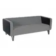 Диван триместен КОНУШ RBN 03 - сниман отпред, сива дамаска