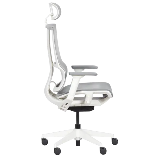 Работен стол НАКСОС-снимка отстрани, сив