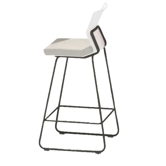 Бар стол АДВИРА ZPL-снимка отстрани, черна основа