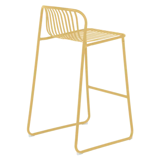 Бар стол КЛАРА- Метал с антикорозионна жълта боя