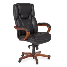 Директорски стол ВЕЛИМИР-снимка отпред, дървени подлакътници с меки падове