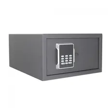 Затворен метален сейф UNS NPT L - сив с ел. заключване