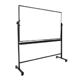 Бяла магнитна дъска 90х150 см мобилна - снимана отляво, сглобена