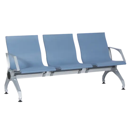 Посетителска пейка BTL- триместна, син цвят