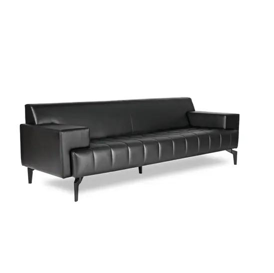 Диван триместен ОДРИН PLN 03 - сниман в цял ръст, черен на цвят