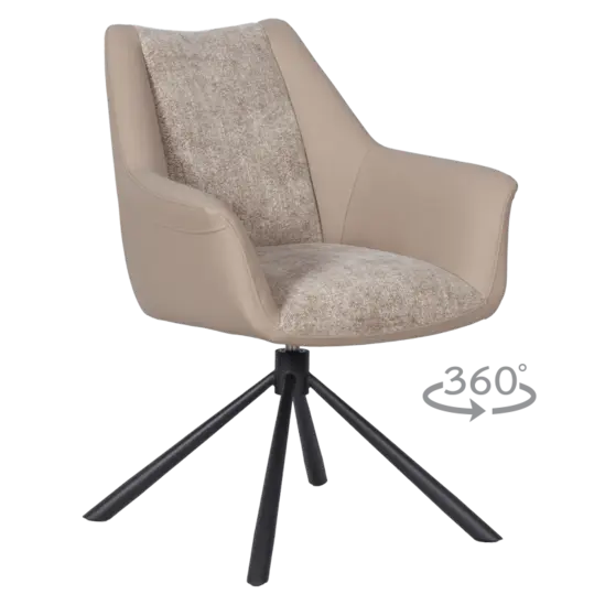 Трапезен стол СТЕЛА- дамаска в цвят лате