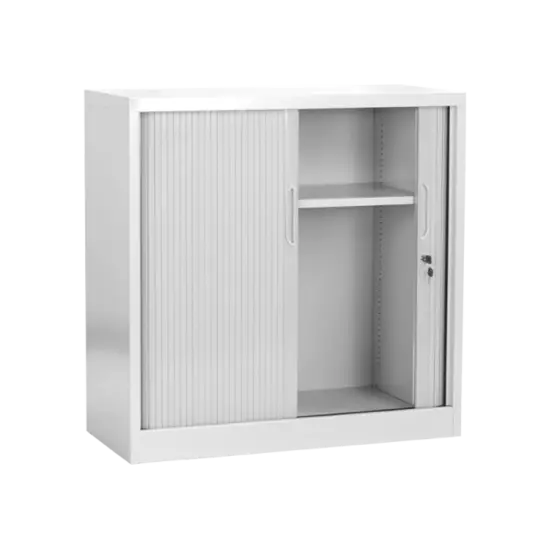 Метален шкаф BTL J с 2 отделения 90х90х40- с отворена дясна врата, сниман отпред