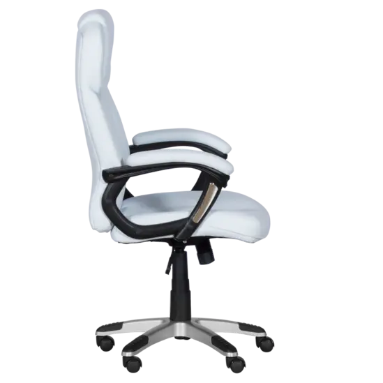 Директорски стол ВЛАДИМИР- бял цвят, еко кожа