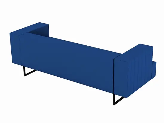 Диван триместен ГОРУБЛЕ FRE 03 - сниман в гръб, тъмно синя дамаска