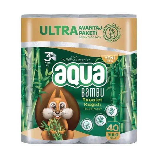 Опаковка 40 броя трипластова тоалетна хартия от 100% целулоза, размер 110x95 мм,част от комплект Баня