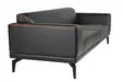 Триместен диван САМУИЛ SOLO 03 - снимка от ляво, черен цвят
