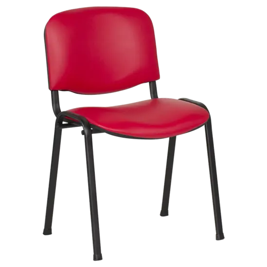 Посетителски стол Gen40 еко кожа- червен цвят