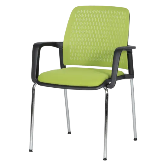 Посетителски стол КАВО- сниман отстрани, хронирани крака