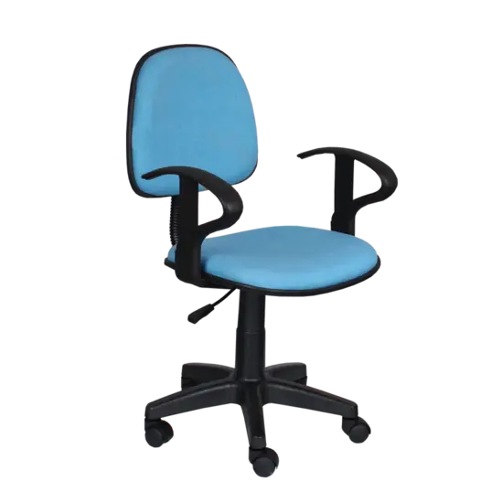 Детски стол ЛИЛИ - черна база, свелосин цвят